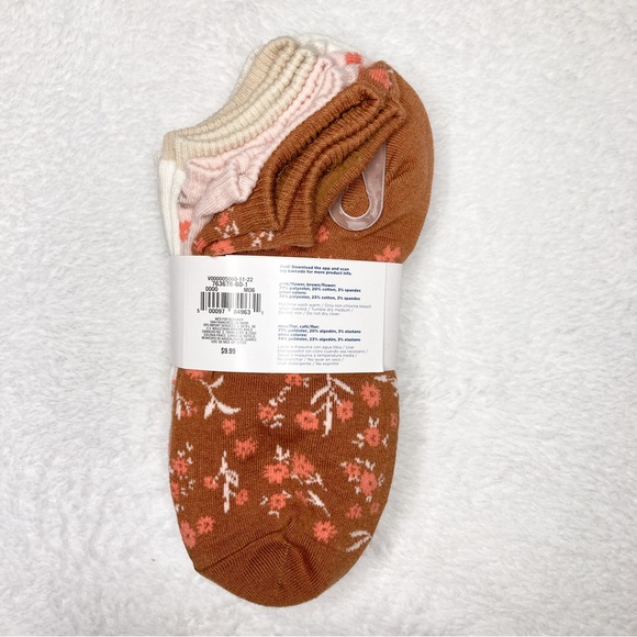 NWT Old Navy Novelty Ankle Socks 6-Pack — Spring Floral Prints - Picture 2 of 5